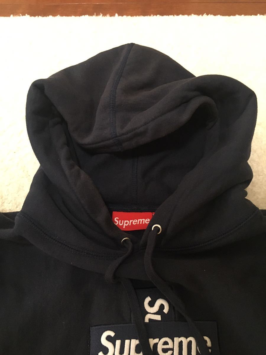 Supreme Cross Box Logo Hoode Sweatshirt サイズL Navy シュプリーム