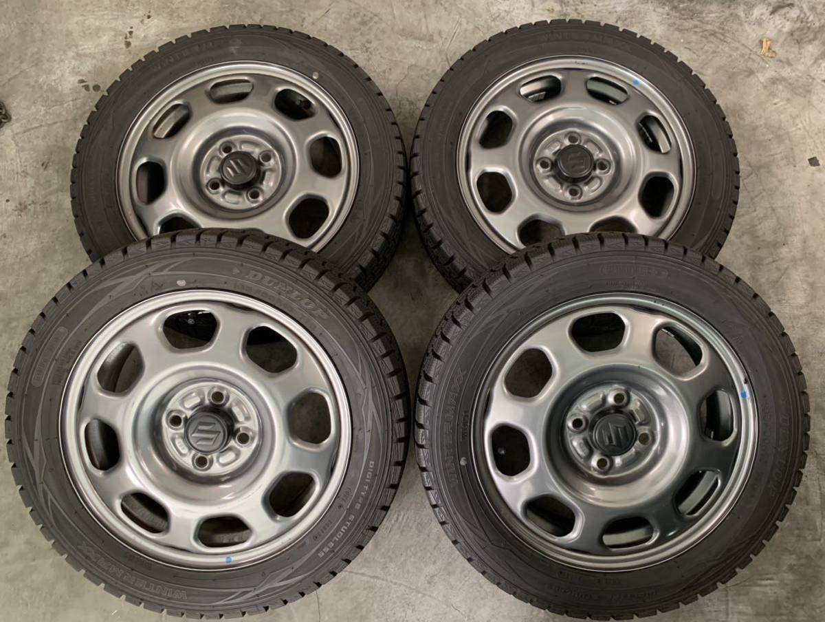 期間限定】 165/60R15 ハスラー純正ホイール スタッドレス バリ溝