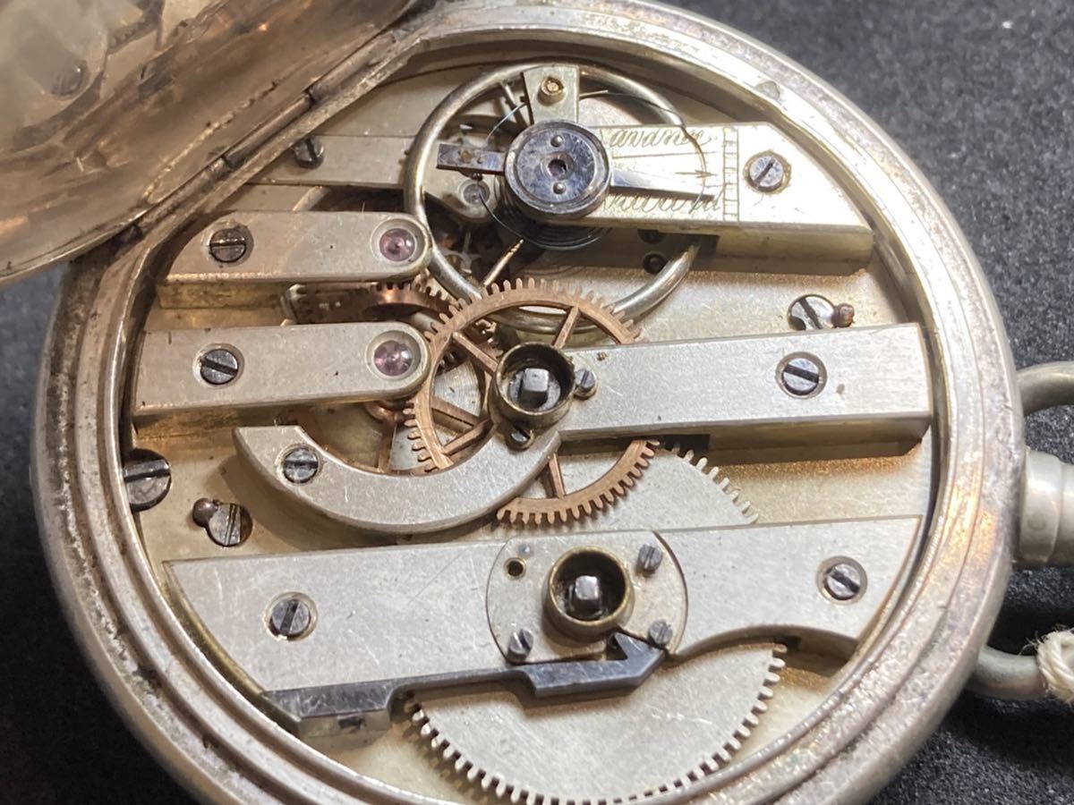 ⑰ 懐中時計 鍵巻き時計 アンティーク時計 可動の画像8