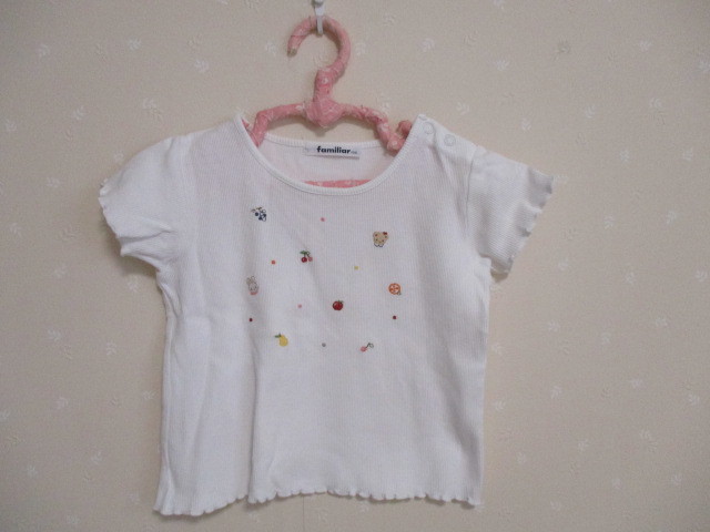 Ω Familia Ω* pretty short sleeves T-shirt * 100. white 21105