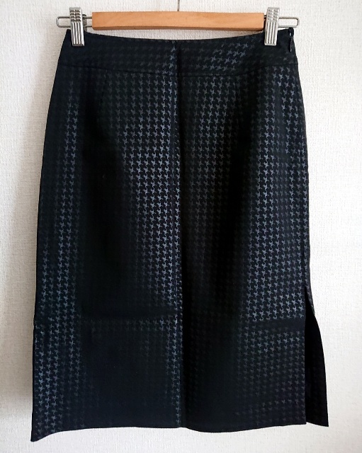 千鳥格子 ブラック スカート レディース 黒 Mサイズ_画像1