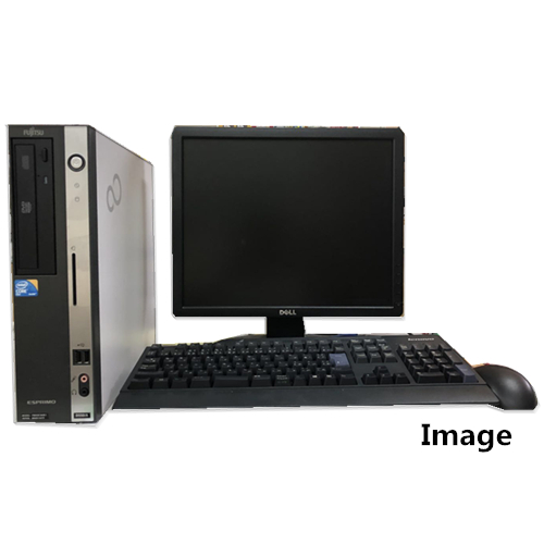 中古パソコン Windows 7 Pro 32bit 19インチ液晶セット 富士通 ESPRIMO Dシリーズ Core i5～/メモリ4G/HDD160GB/DVD-ROM_画像1