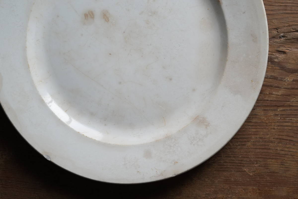 1800 годы 36.5cm старый PEXONNEpeksonn обжиг в печи fire nsfi-n обод большая тарелка / 19 век * Франция / античный старый инструмент керамика 