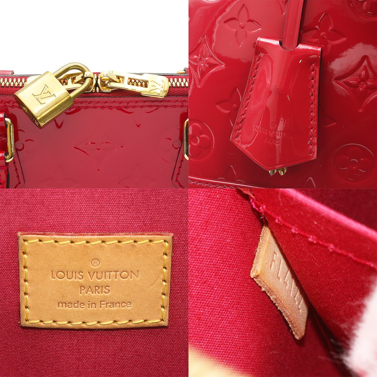 ★Y1701 美品!! ルイヴィトン モノグラム ヴェルニ アルマPM ハンドバッグ M91770 ローズアンディアン LOUIS VUITTON レディース★_画像9