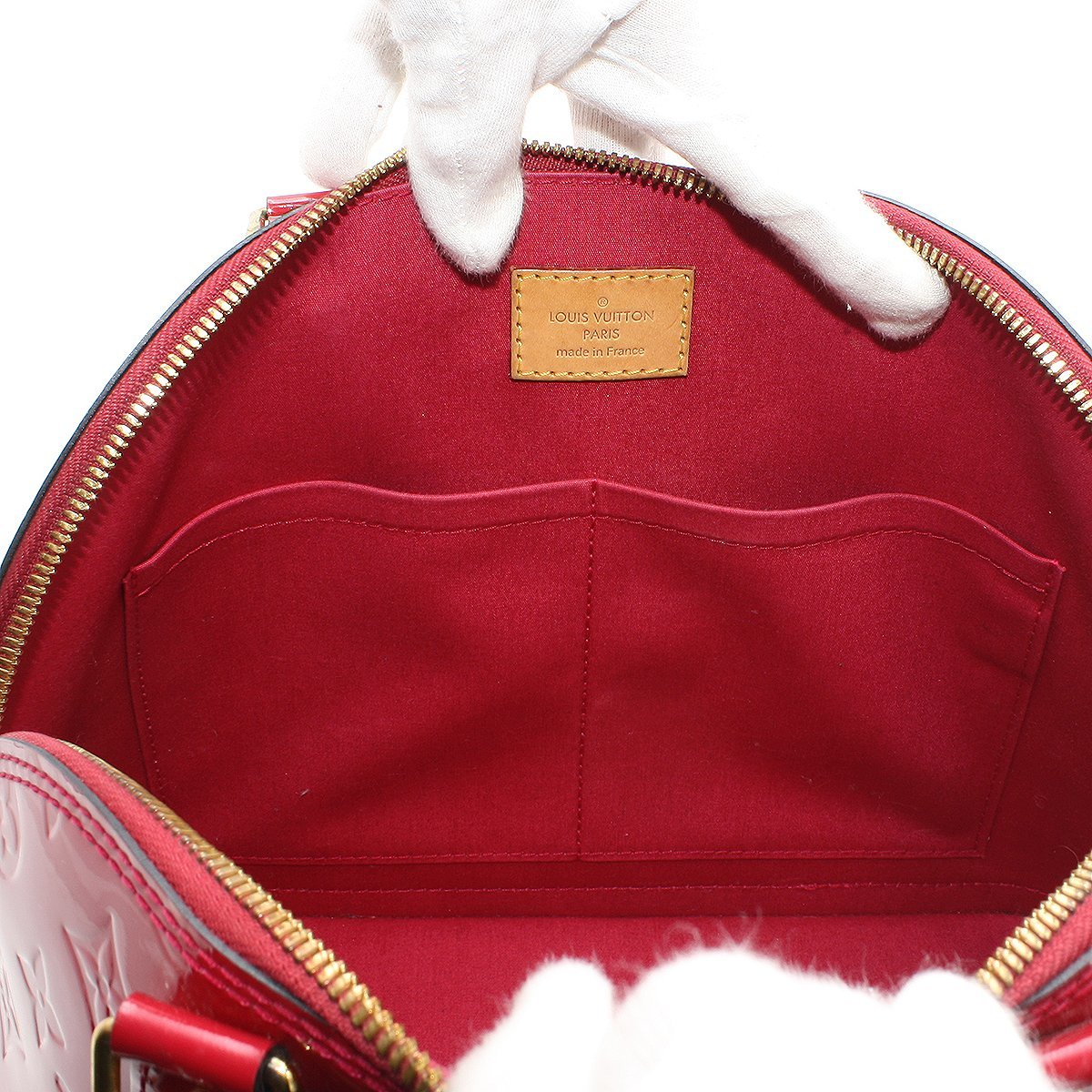 ★Y1701 美品!! ルイヴィトン モノグラム ヴェルニ アルマPM ハンドバッグ M91770 ローズアンディアン LOUIS VUITTON レディース★_画像8