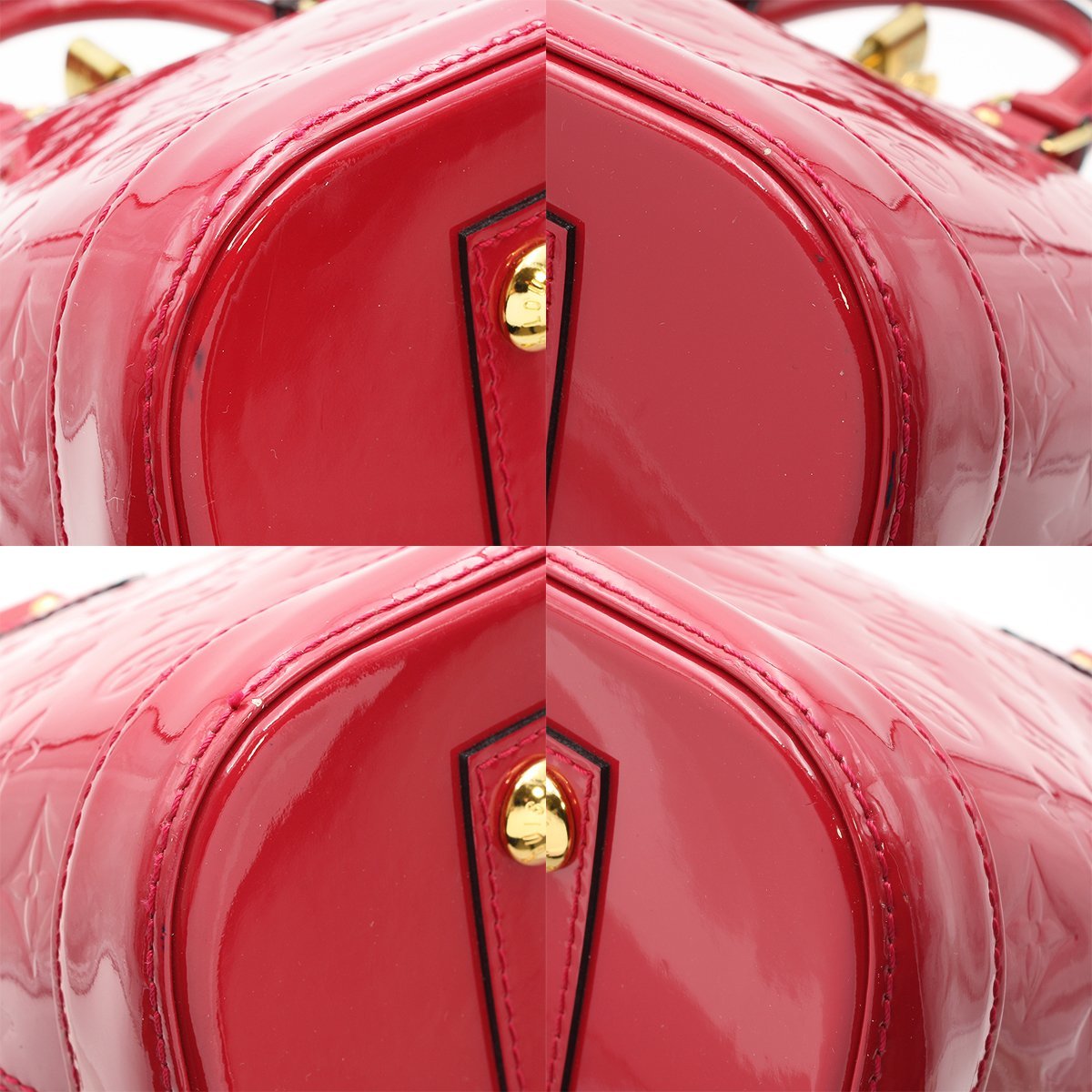 ★Y1701 美品!! ルイヴィトン モノグラム ヴェルニ アルマPM ハンドバッグ M91770 ローズアンディアン LOUIS VUITTON レディース★_画像4