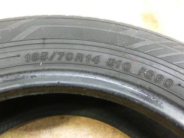 L-5000 溝あり 中古スタッドレス ヨコハマ アイスガード iG60 165/70R14 81Q (2本)_画像4