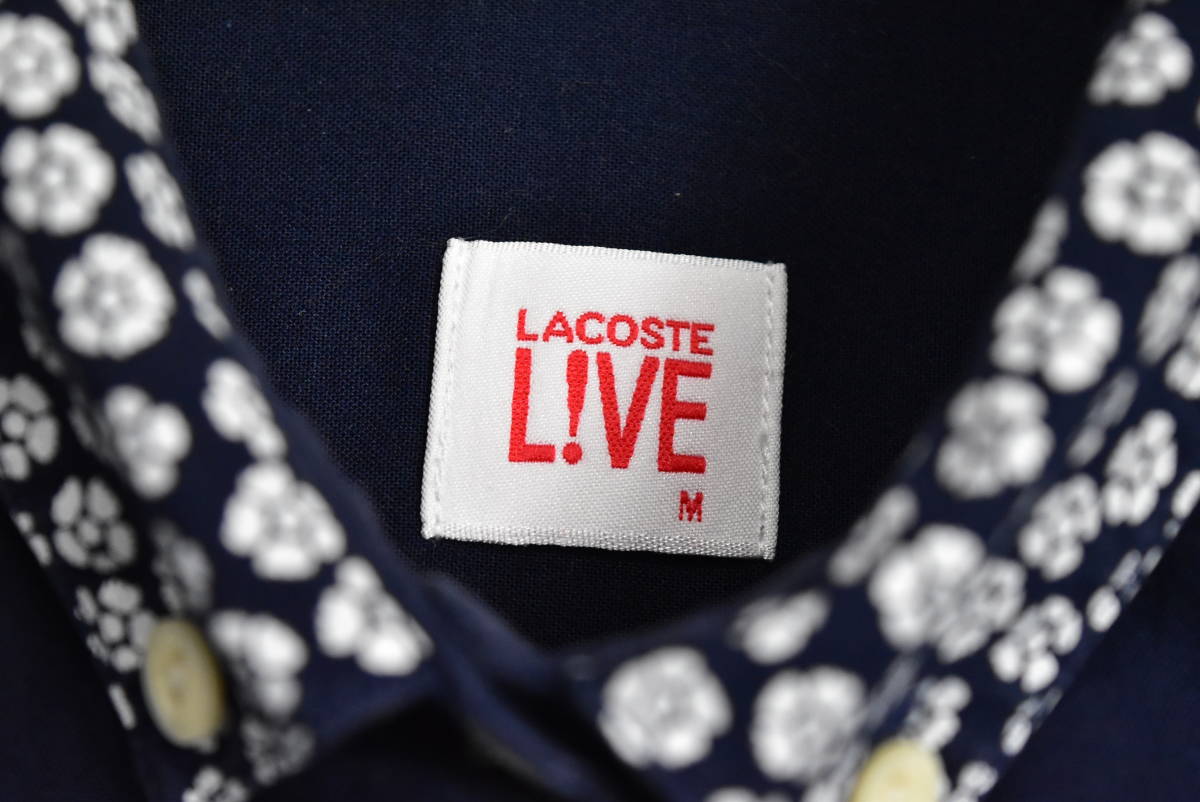 Lacoste ラコステ フラワー襟ボタンダウンシャツ　ブラウス　スモールロゴ レディース　シンプル　大人カジュアル　1034M305_画像3