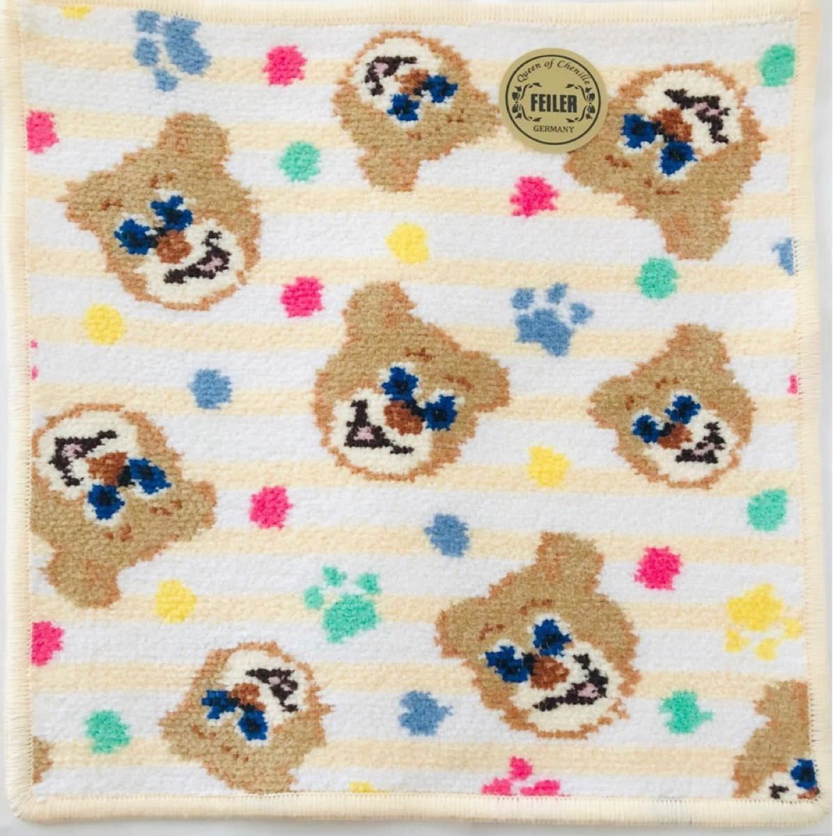 ハローテディ ラブラリー テディ タオルハンカチ フェイラー ハローテディ ラブラリー テディ タオルハンカチ フェイラー