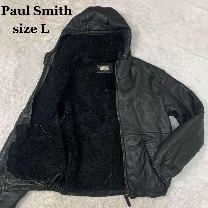 1円 超極暖 最高級 Paul Smith リアルムートン レザージャケット 