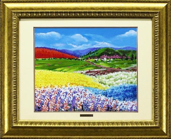 ◆絵画◆ Zhu Long Chun 花畑風景 真作/油彩画/原画/油絵/静物画 Yahoo!オークション - 【真作】【WISH】Zhu Long Chun 油彩 花畑