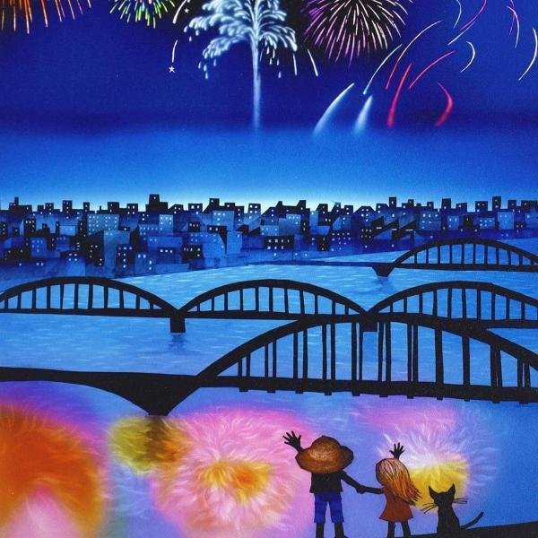 Yahoo!オークション - 【真作】【WISH】藤城清治「花火の想い出 Yahoo!オークション - 【真作】【WISH】藤城清治「花火の想い出