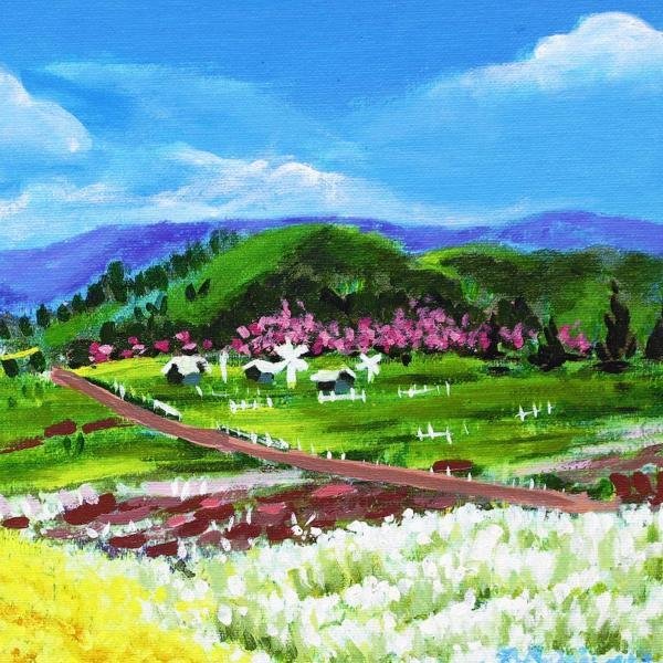 ◆絵画◆ Zhu Long Chun 花畑風景 真作/油彩画/原画/油絵/静物画 Yahoo!オークション - 【真作】【WISH】Zhu Long Chun 油彩 花畑