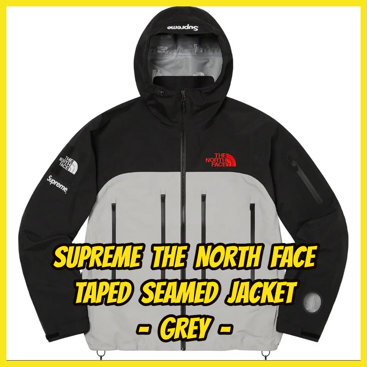 【新品未使用】Supreme THE NORTH FACE Taped Seam Shell Jacket Grey シュプリーム ザ ノース フェイス テープド シーム ジャケット ②_画像1