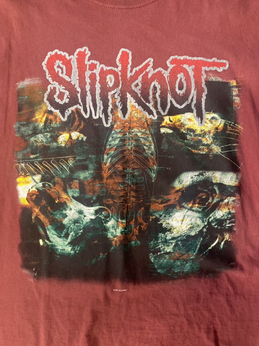 しません 00'S 当時物 Slipknot Tシャツ ヴィンテージ バンドTシャツ サイズL スリップノット オフィシャル サイズ 