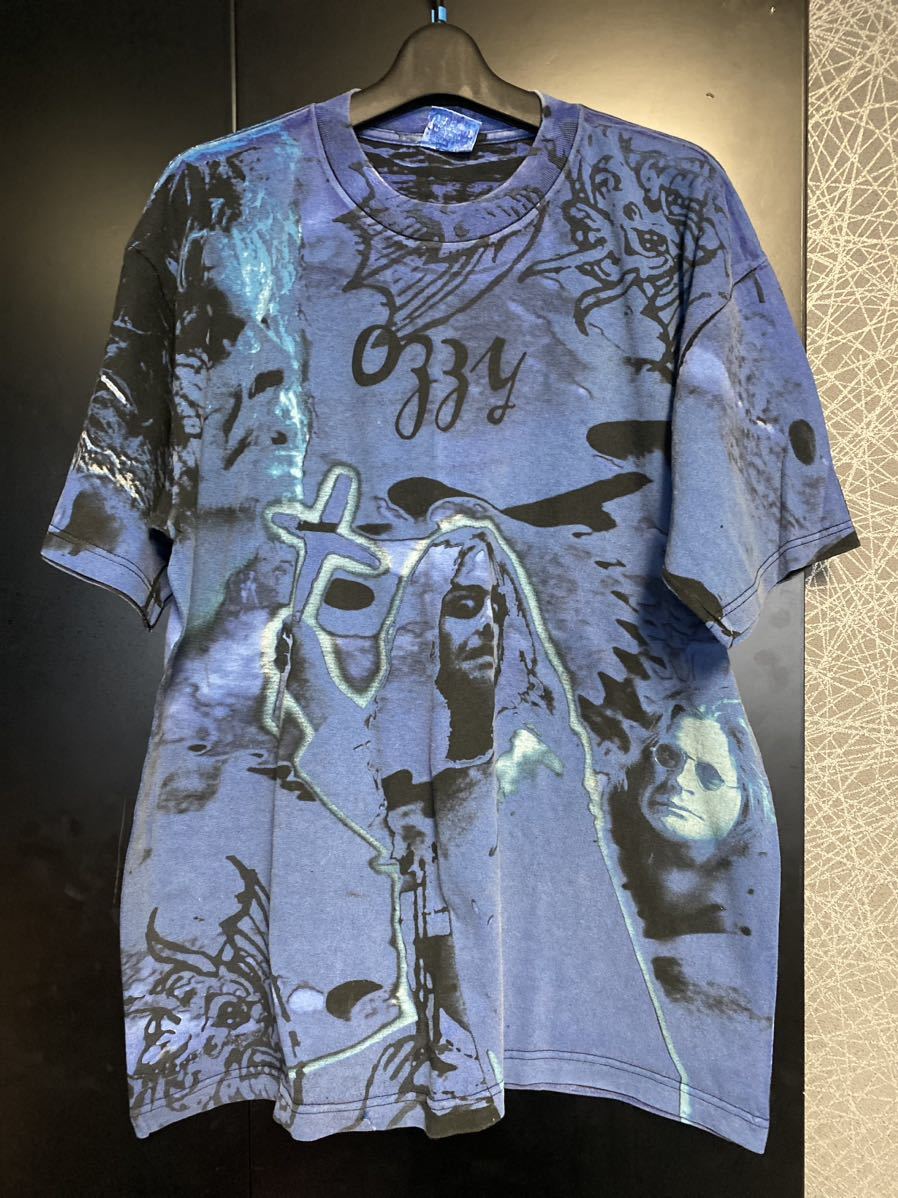 90'S Ozzy Osbourne 総柄Tシャツ ヴィンテージ XL USA製 オジー