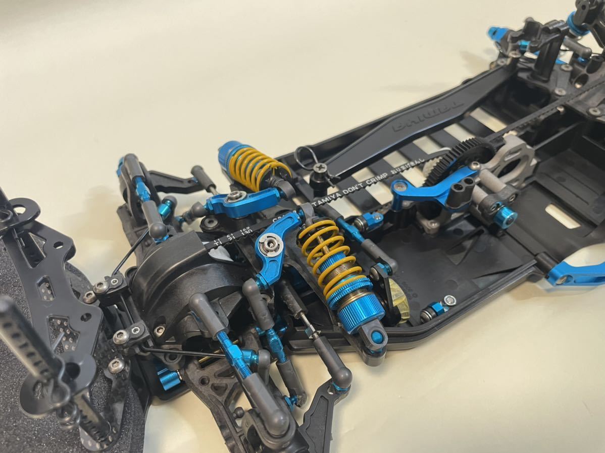中古美品1円〜 タミヤ TA05 ver.Ⅱ R 純正 OP 多数 TRFダンパー 1/10 RCカー TAMIYA シャーシ ラジコン chassis バージョン2 ジャンク