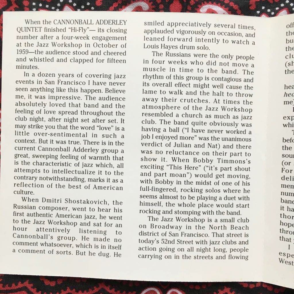 キャノンボール・アダレイ/イン・サンフランシスコ/Cannonball Adderley Quntet In San Francisco/ナット・アダレイ/ボビー・ティモンズ_画像5