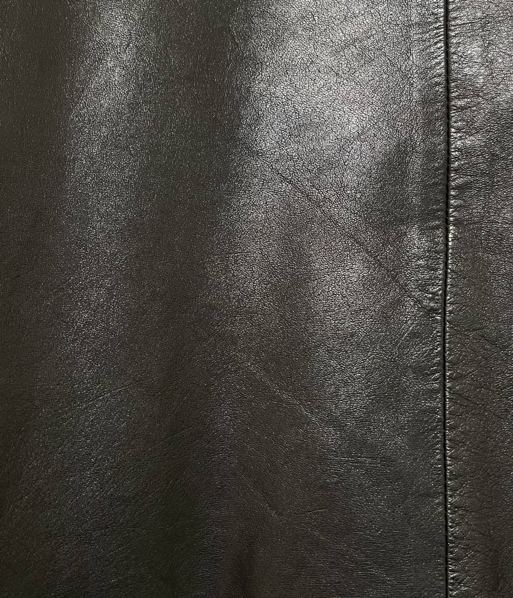 希少 70s Vintage GIVENCHY leather jacket ジバンシー レザー ジャケット ニット切り替え 黒 XL ビンテージ ハイクオリティ_画像7