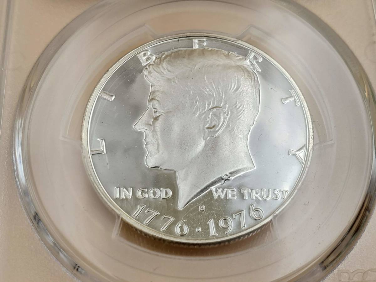 1976-s ケネディー 建国200周年記念 50セント 銀貨 PCGS PR70 DCAM Kennedy Silver Coin ハーフダラー 