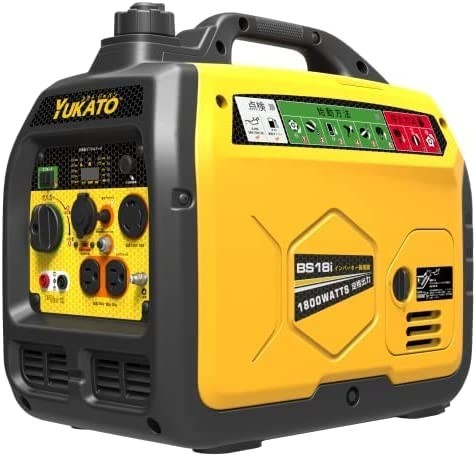 YUKATO インバーター発電機 定格出力1.8kVA 正弦波 50Hz/60Hz切替 過