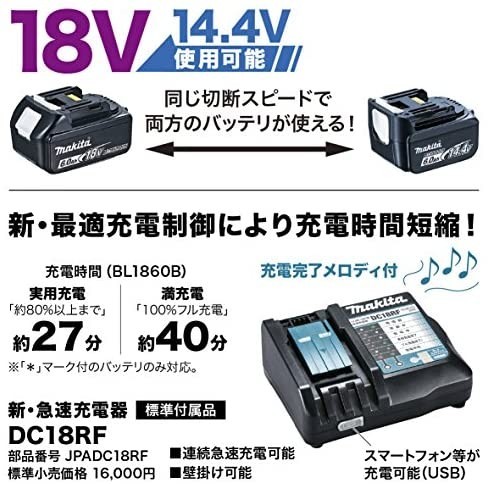 マキタ(Makita) 充電式全ネジカッタ 18V 6Ah バッテリ2本・充電器・ケース付 SC102DRGX_画像5