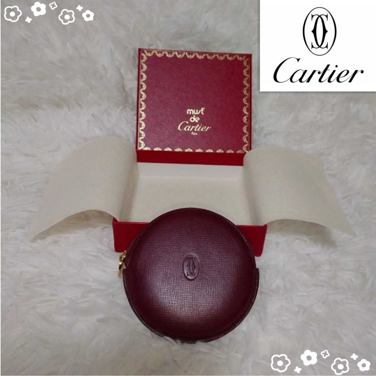 Cartier カルティエ コインケース マストライン ボルドー レッド