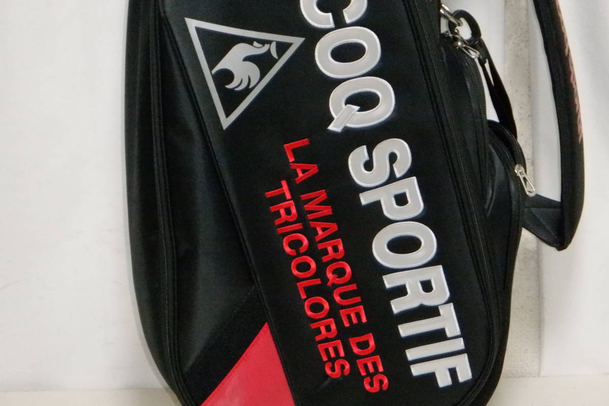 LE COQ SPORTIF ゴルフバッグ RF-1882 黒/赤 Yahoo!オークション - le coq sportif ルコック FR-1882 軽量