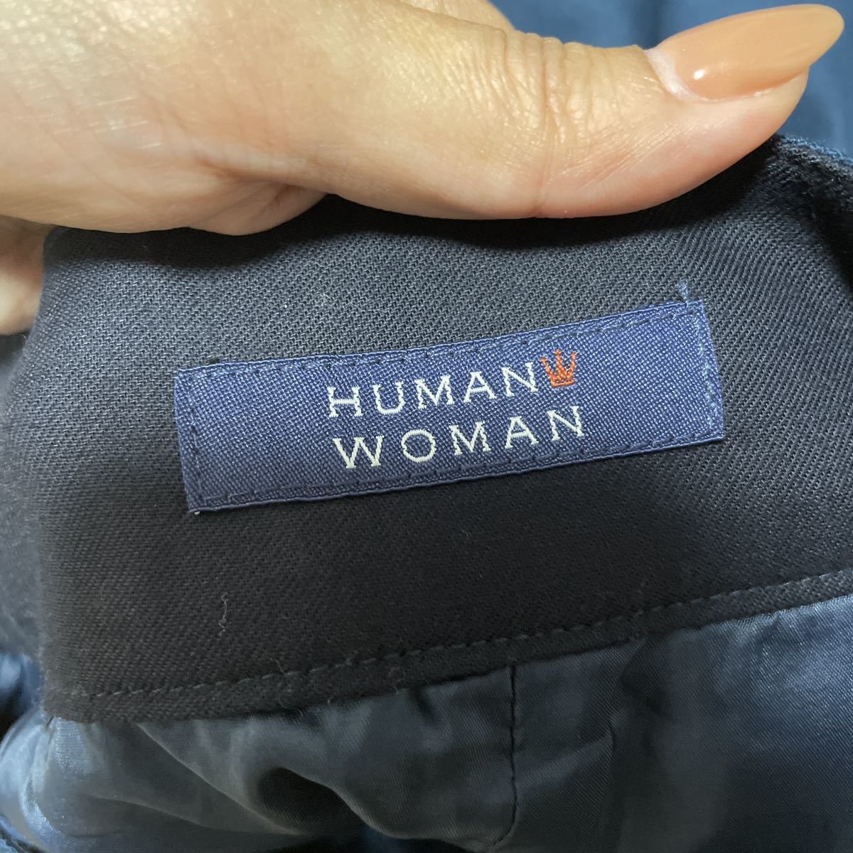 HUMAN WOMAN ヒューマンウーマン スカーチョ ガウチョパンツ ネイビー