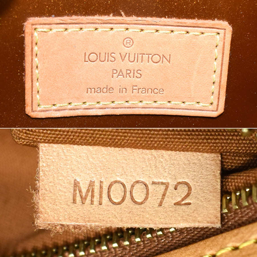 ルイヴィトン リードPM ハンドバッグ M91146 モノグラム ヴェルニ ブロンズ レディース LOUIS VUITTON Reade PM_画像9