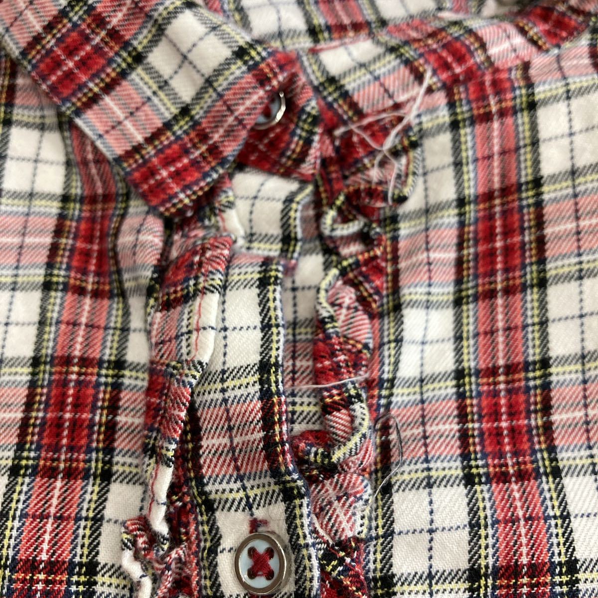 ZARA ザラ キッズ 長袖 150サイズ フリル kids チェック柄 シャツ ...