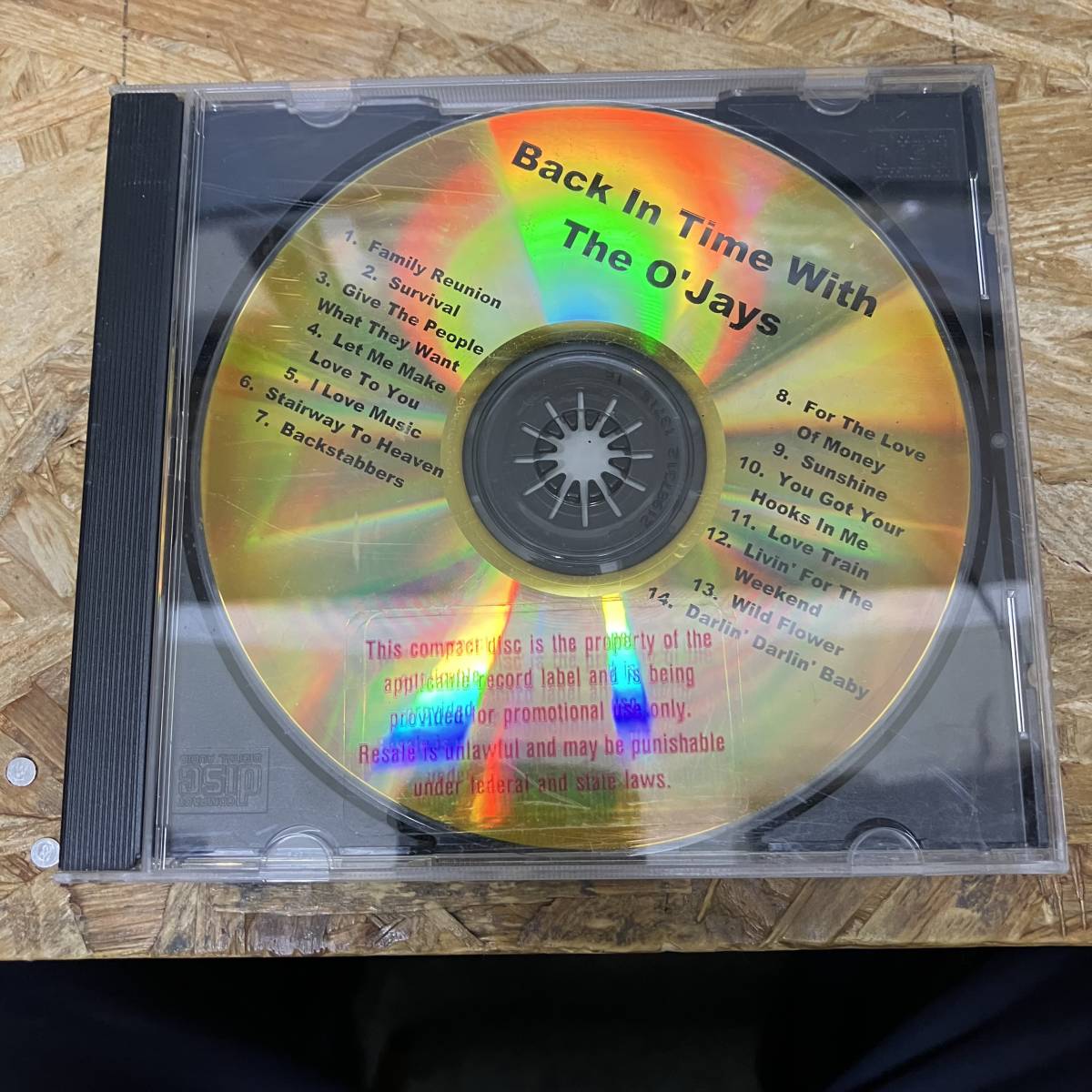 奥棚 横● HIPHOP,R&B THE O'JAYS - BACK IN TIME WITH アルバム!! CD 中古品_画像1