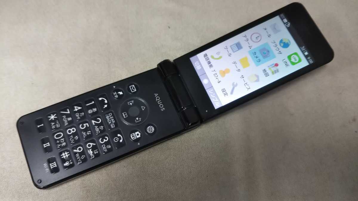 Softbank SIMフリー AQUOSケータイ2 601SH ＃SG2645 SHARP 4Gガラホ 折畳 SIMロック解除済 簡易動作確認＆簡易清掃＆初期化OK 送料無料 B