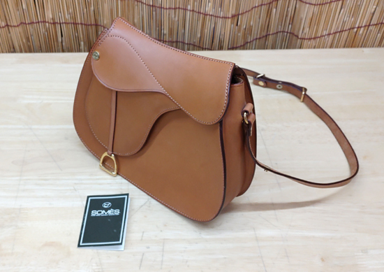 so female saddle shoulder bag dresser ju Brown leather SOMES SADDLE Sapporo city Toyohira 