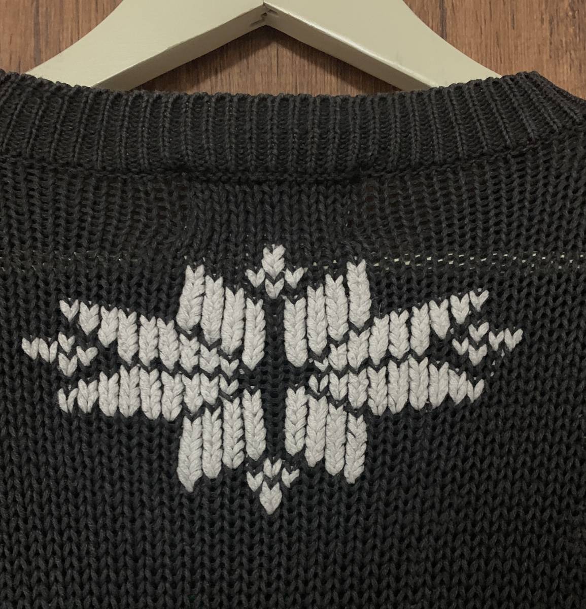 アグリー セーター クリスマス ニット 黒 刺繍 ツリー 雪 プレゼント 豪華 カントリー ヴィンテージ vintage used 古著/ club723(N365)