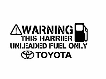 トヨタ ハリアー 給油口 レギュラーガソリン ステッカー HARRIER_画像1