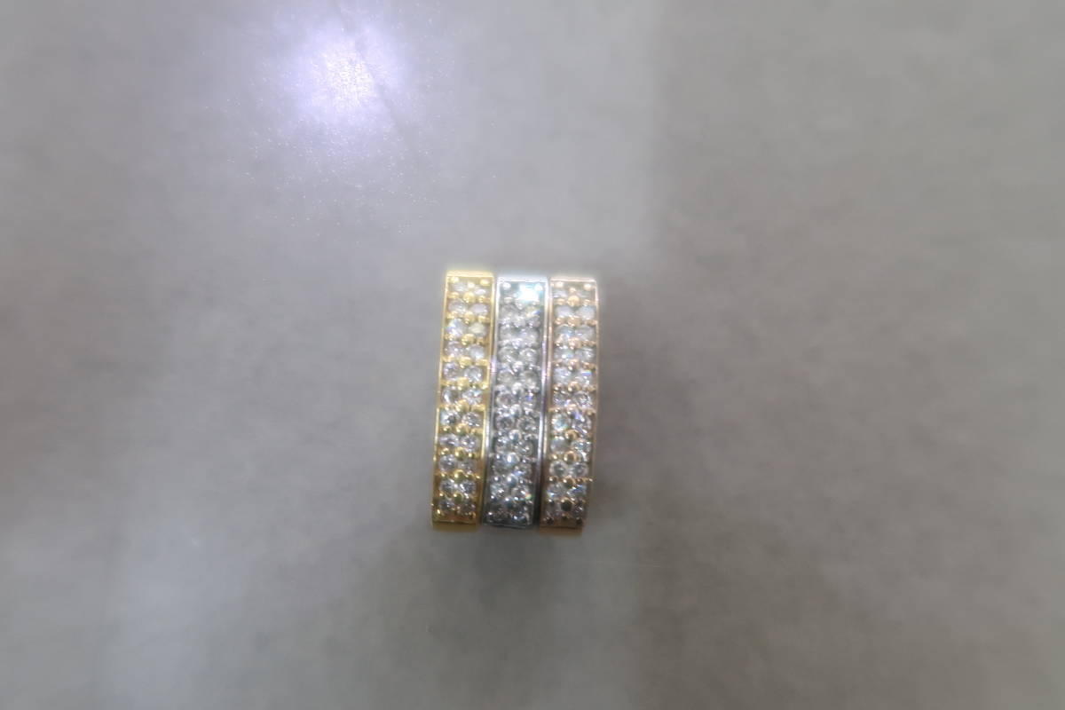 k18/K18WGコンビダイヤモンドペンダントトップ 5.6g ダイヤモンド0.55ct