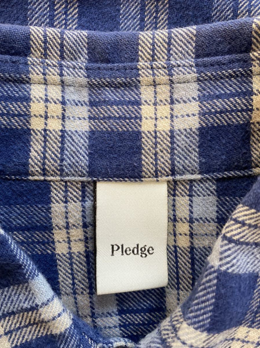 Pledge Pledge проверка фланель ткань рубашка work shirt 48