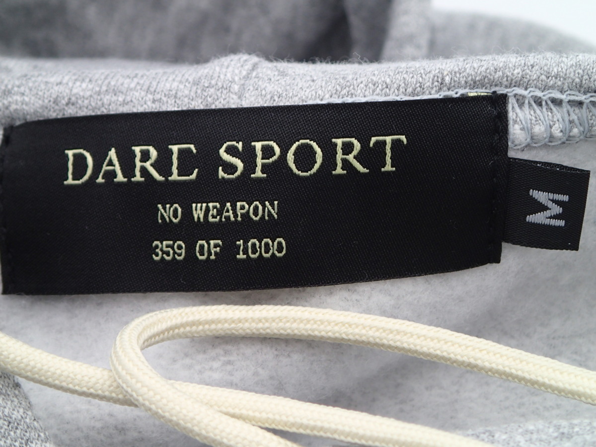 Darc Sport NO WEAPON Raw Power Classic Hoodie Athletic M ダルクスポーツ ノーウェポン ローパワー クラシック パーカー グレー 筋トレ_※シリアルナンバー#359/1000