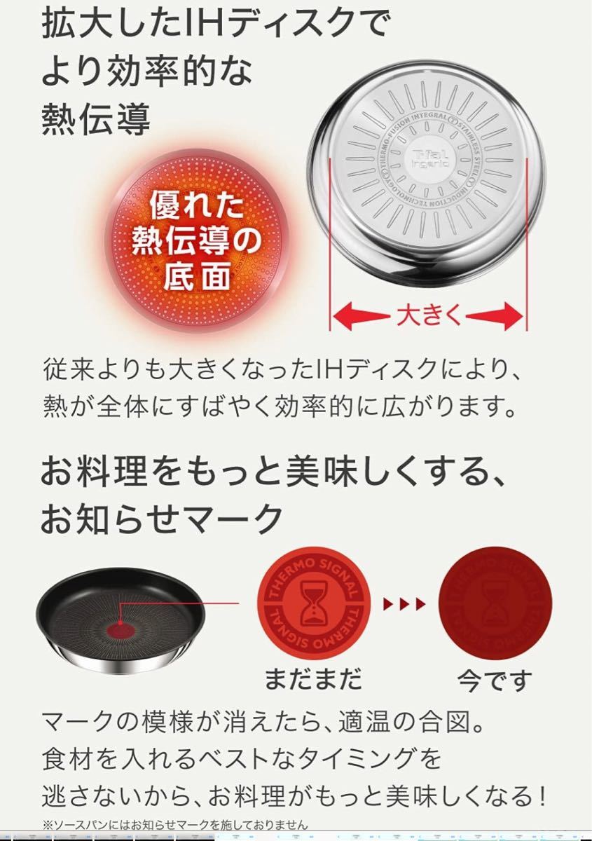新品ティファール ステンレス アンリミテッド ソテーパン 24 2個