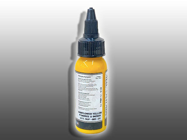 【刺青・タトゥー】【DYNAMIC】Reach Compliant インク ( 30ml ) サンフラワー イエロー_画像2