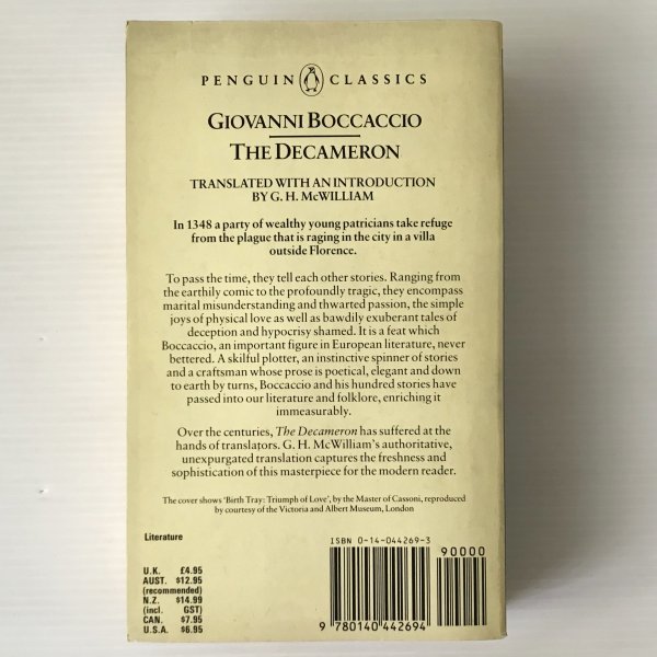 The Decameron ＜Penguin classics＞ Giovanni Boccaccio 　ボッカチオ　デカメロン_画像2