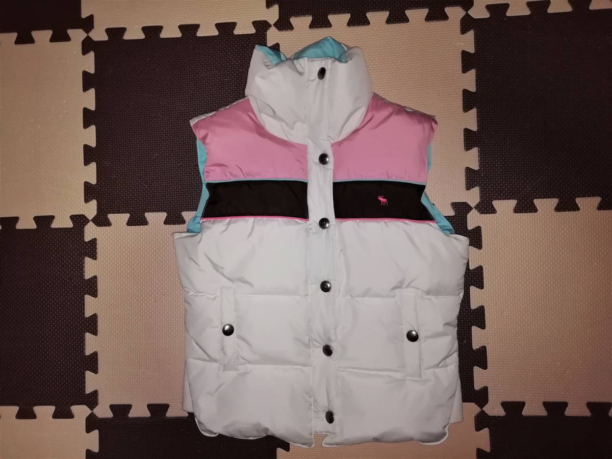 * prompt decision * Abercrombie & Fitch Abercrombie & Fitch down vest white / tea / Pink Lady -sS