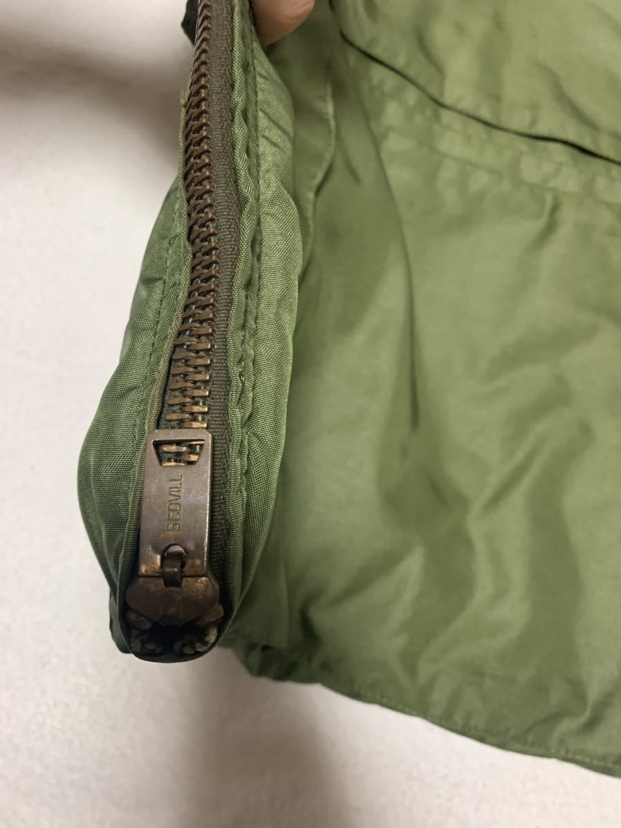 70s 80s 米軍実物 ヘルメットバッグ SCOVILL社製ブラスジッパー ミント