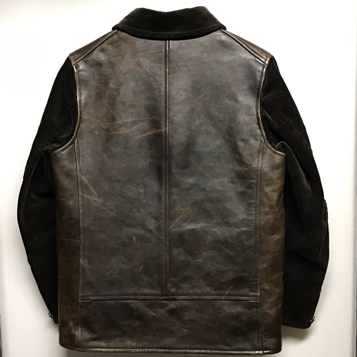 【Nigel Carbourn ナイジェルカーボン】8041-00-90000 CANADIAN WORK LEATHER JACKET ジャケット 48 レザー ブラウン 2211oki_画像2