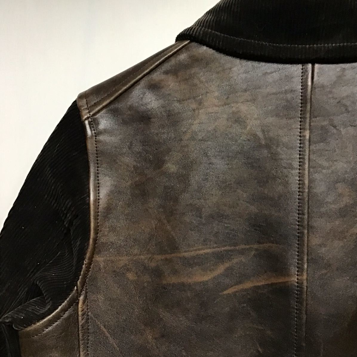 【Nigel Carbourn ナイジェルカーボン】8041-00-90000 CANADIAN WORK LEATHER JACKET ジャケット 48 レザー ブラウン 2211oki_画像5