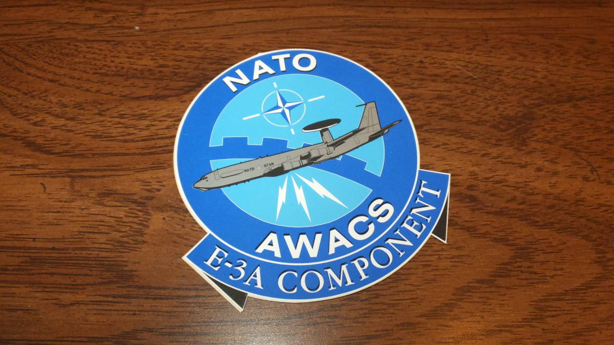 【NATO】E-3Aセントリー 早期警戒管制機 AWACS 北大西洋条約機構 North Atlantic Treaty Organization ステッカーデカール　米軍 USAF_【NATO】E-3A 早期警戒管制機 AWACS