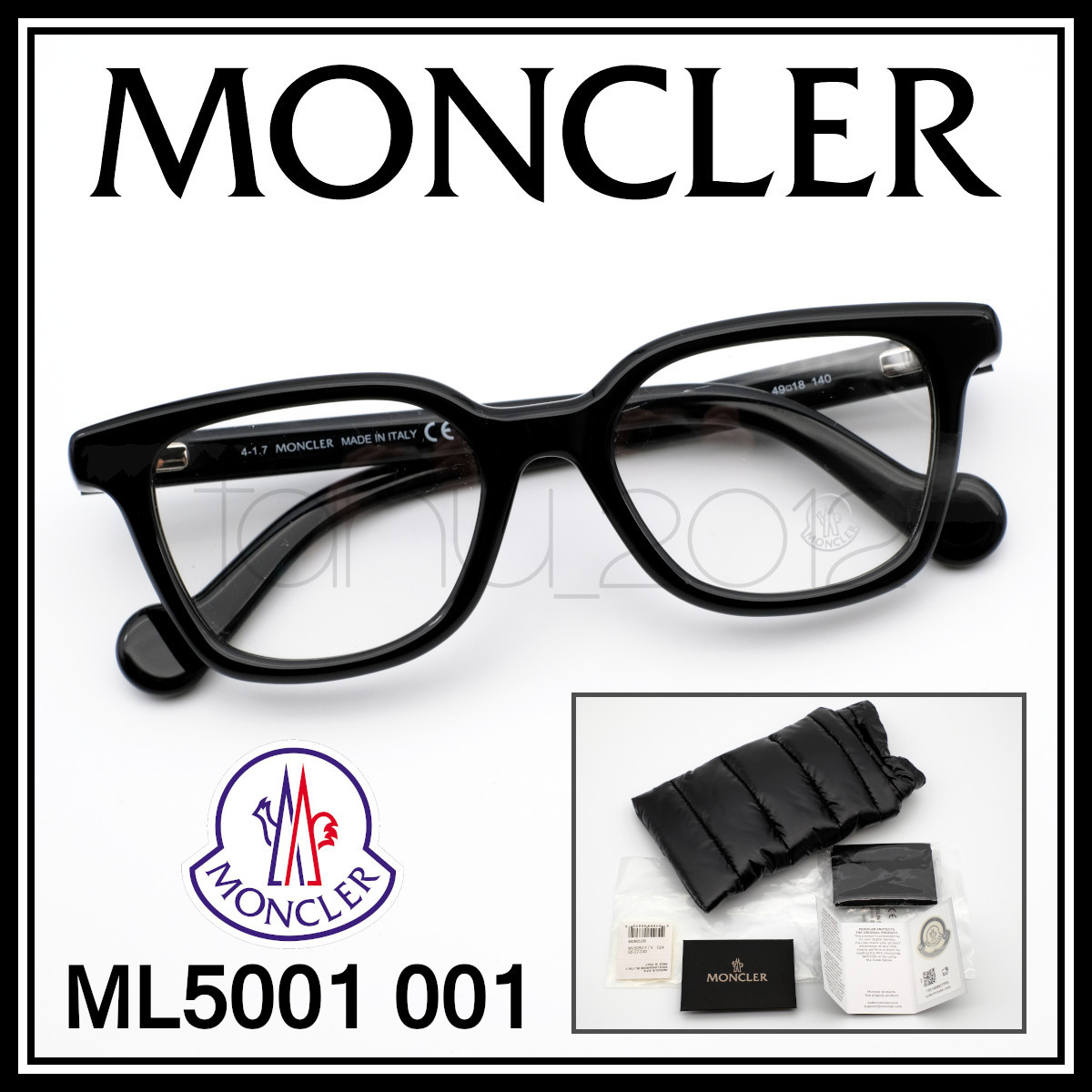 新品本物 雑誌掲載人気モデル MONCLER ML5001 001 ブラック 新品本物 雑誌掲載人気モデル MONCLER ML5001 001 ブラック