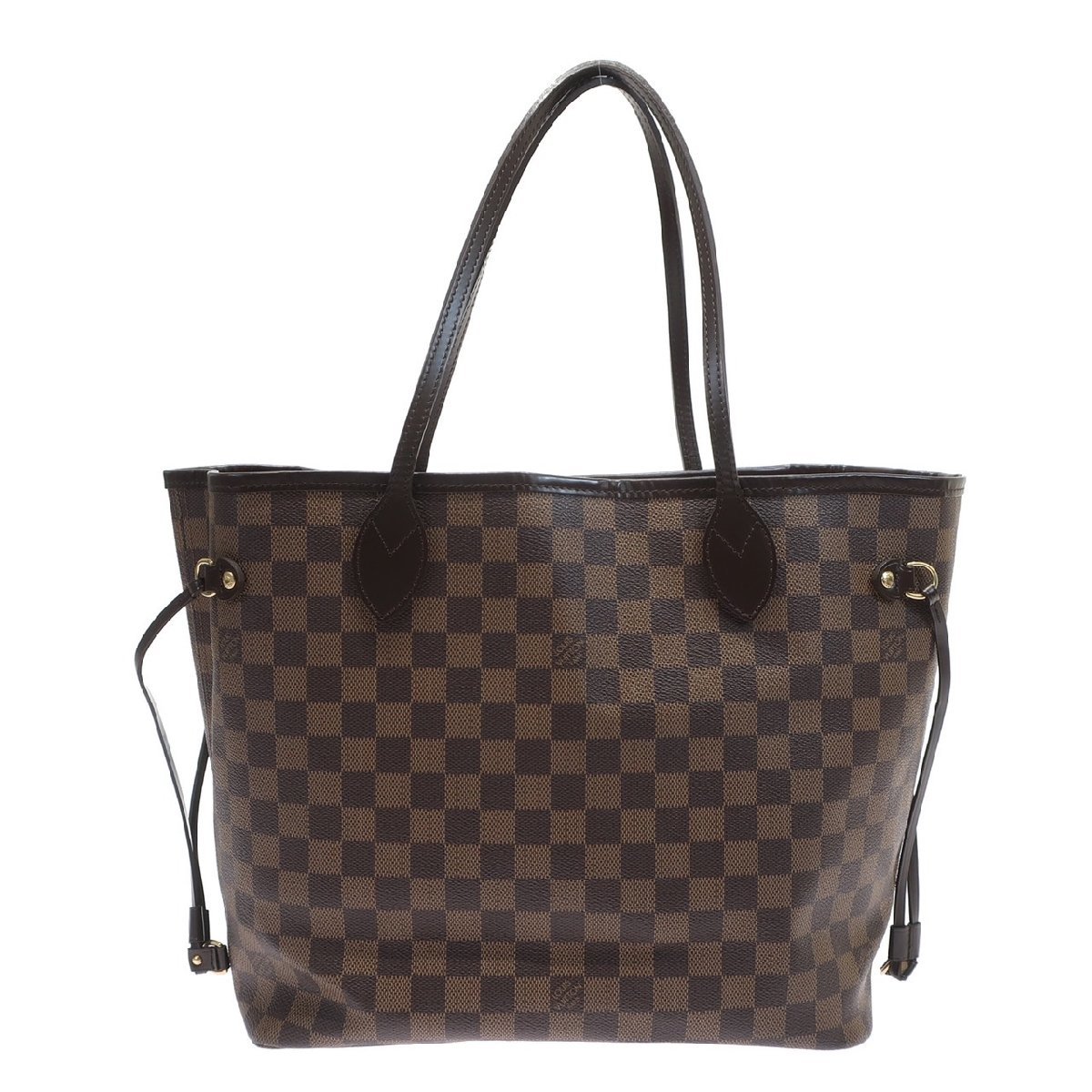 【新品同様】LOUIS VUITTON ルイ・ヴィトン ネヴァーフルMM N41358 CA2161 ダミエキャンバス エベヌ レディース トートバッグ ショルダー_画像4