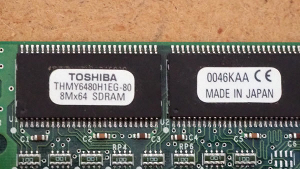 ^ PC100 CL2 PC100-222-620 100MHz SDRAM DIMM 168Pin Toshiba made in Japan ^